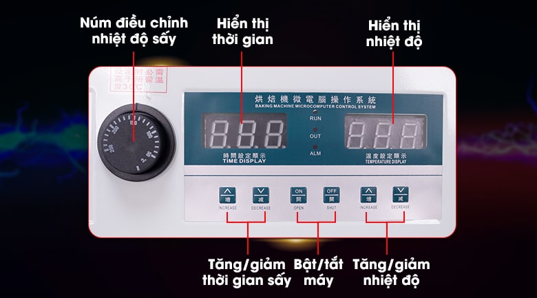 Bảng điều khiển tủ sấy thực phẩm