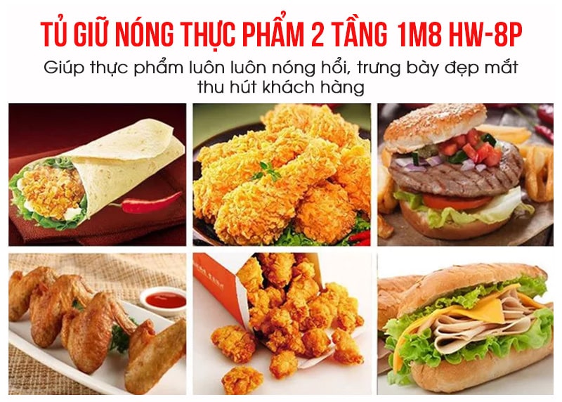 Trưng bày đa dạng các món ăn khác nhau