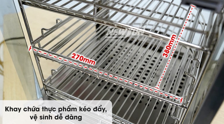 3 tầng giá đỡ rộng rãi, trữ lượng đồ ăn lớn 3 tầng giá đỡ rộng rãi, trữ lượng đồ ăn lớn
