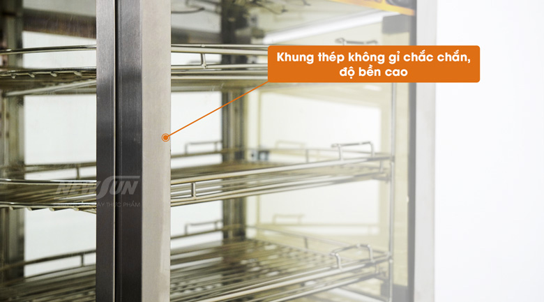 Khung thân tủ được làm từ inox chất lượng cao Khung thân tủ được làm từ inox chất lượng cao