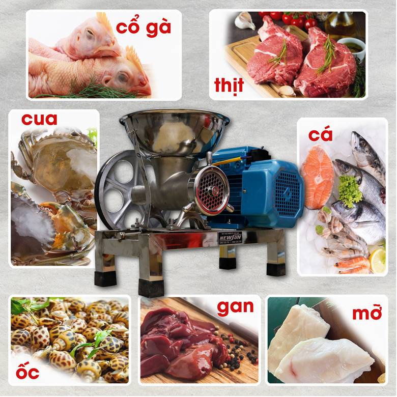 Xay đa dạng nhiều loại nguyên liệu với độ nhuyễn khác nhau
