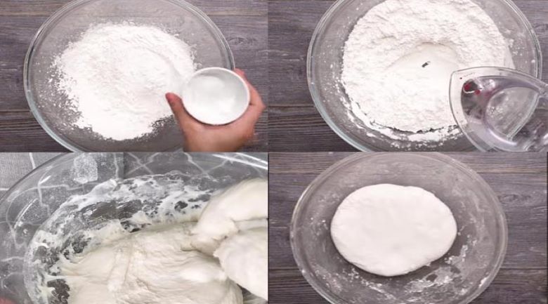 Bước 1: Trộn bột 