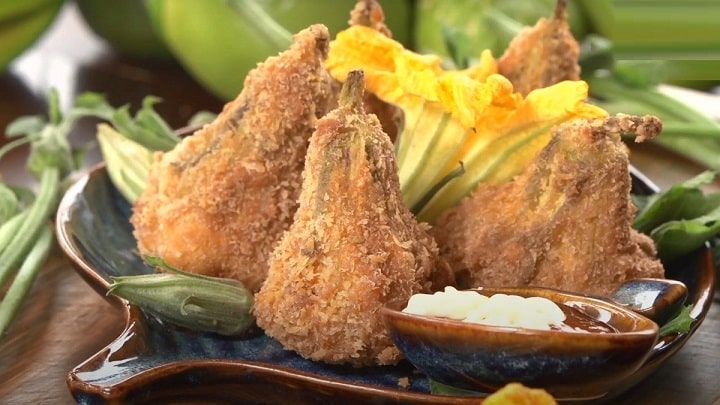 Bông bí nhồi thịt Bông bí nhồi thịt