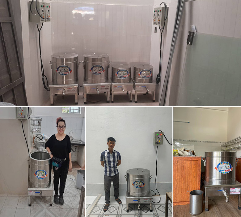 Khách hàng sử dụng nồi nấu phở điện NEWSUN