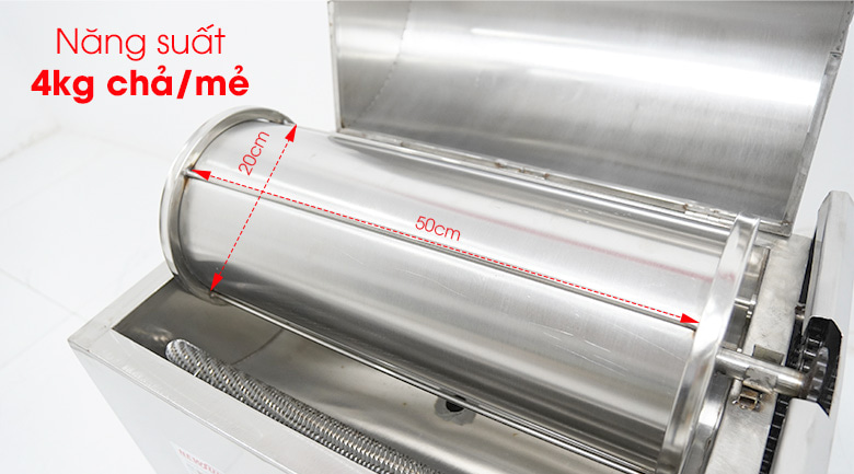 Khuôn nướng chả dài 50cm, đường kính 20cm