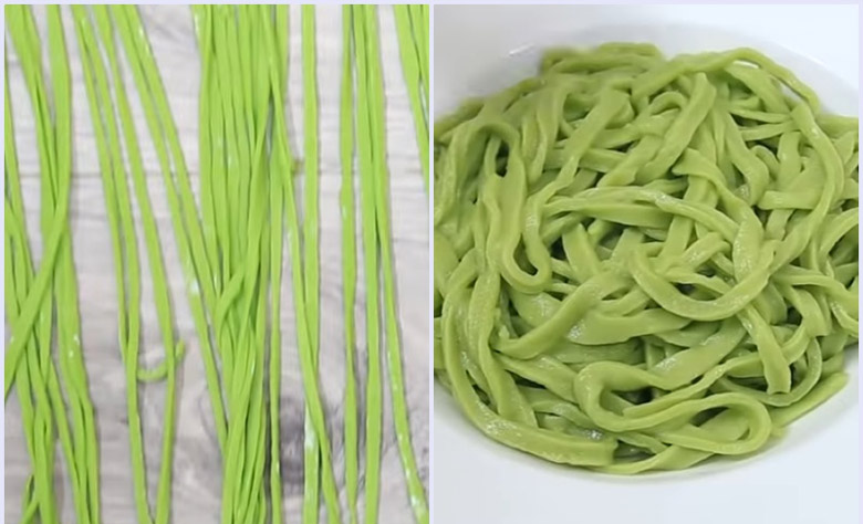 Cách làm mì tươi rau xanh