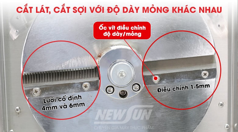 Thái rau với nhiều kích thước khác nhau