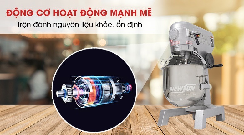 Trộn bột khỏe, ổn định với động cơ hoạt động mạnh mẽ Trộn bột khỏe, ổn định với động cơ hoạt động mạnh mẽ