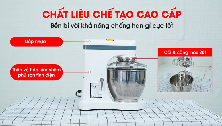 Chất liệu chế tạo bền chắc và an toàn vệ sinh