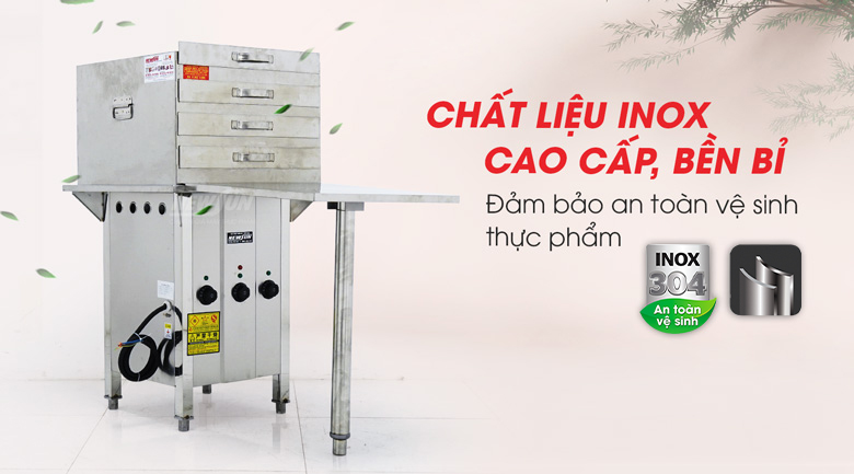 Chất liệu inox 304 cao cấp, không han gỉ