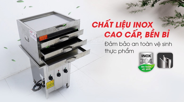 Chất liệu inox 304 cao cấp, không han gỉ