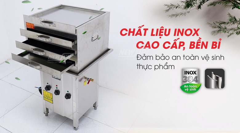 Chất liệu inox 304 cao cấp, không han gỉ