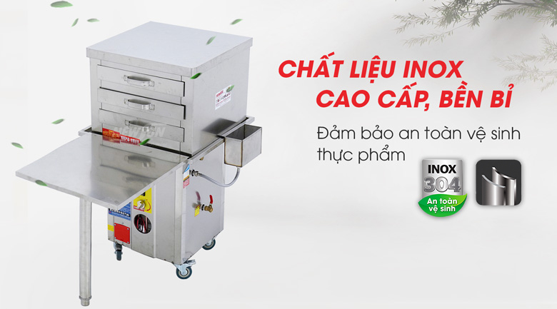 Chất liệu inox 304 cao cấp, bền bỉ