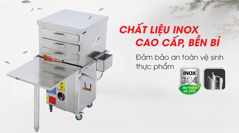 Chất liệu inox 304 cao cấp, bền bỉ