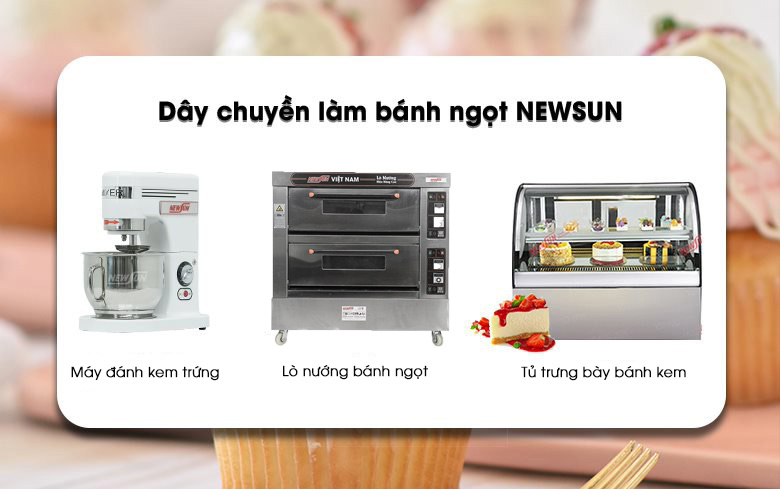 Tham khảo dây chuyền làm bánh ngọt đầy đủ