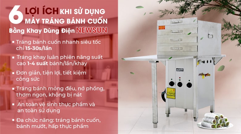 Vì sao nên dùng máy tráng bánh cuốn bằng khay dùng điện? Vì sao nên dùng máy tráng bánh cuốn bằng khay dùng điện?