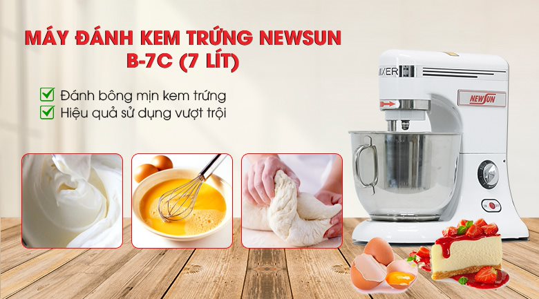 Máy đánh kem trứng NEWSUN B-7C (7 lít) Máy đánh kem trứng NEWSUN B-7C (7 lít)