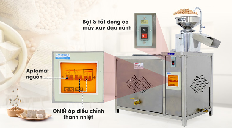 Bảng điều khiển bộ máy làm đậu phụ liên hoàn 50kg