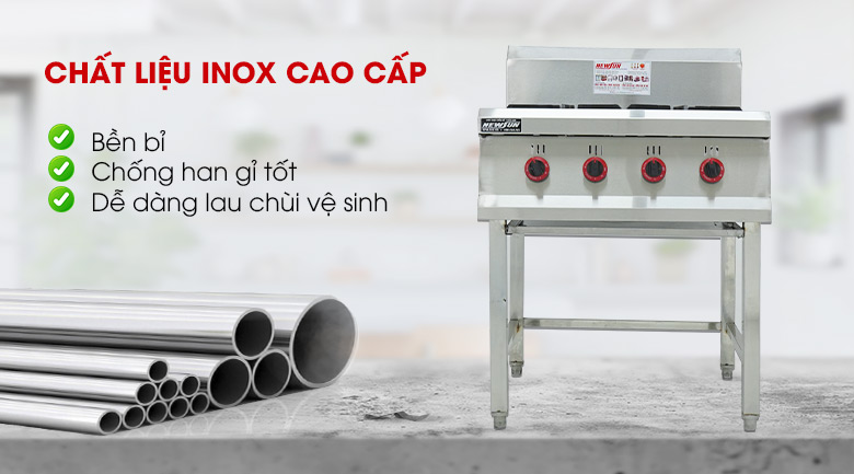 Được làm từ inox cao cấp, chắc chắn, bền bỉ