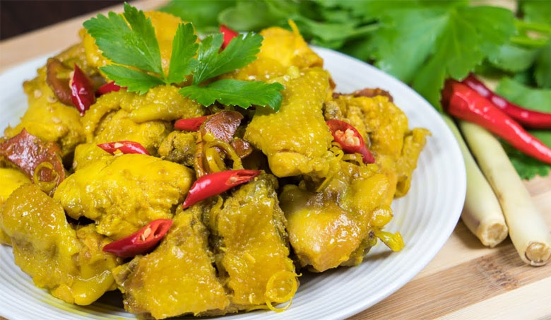 Gà kho sả nghệ Gà kho sả nghệ