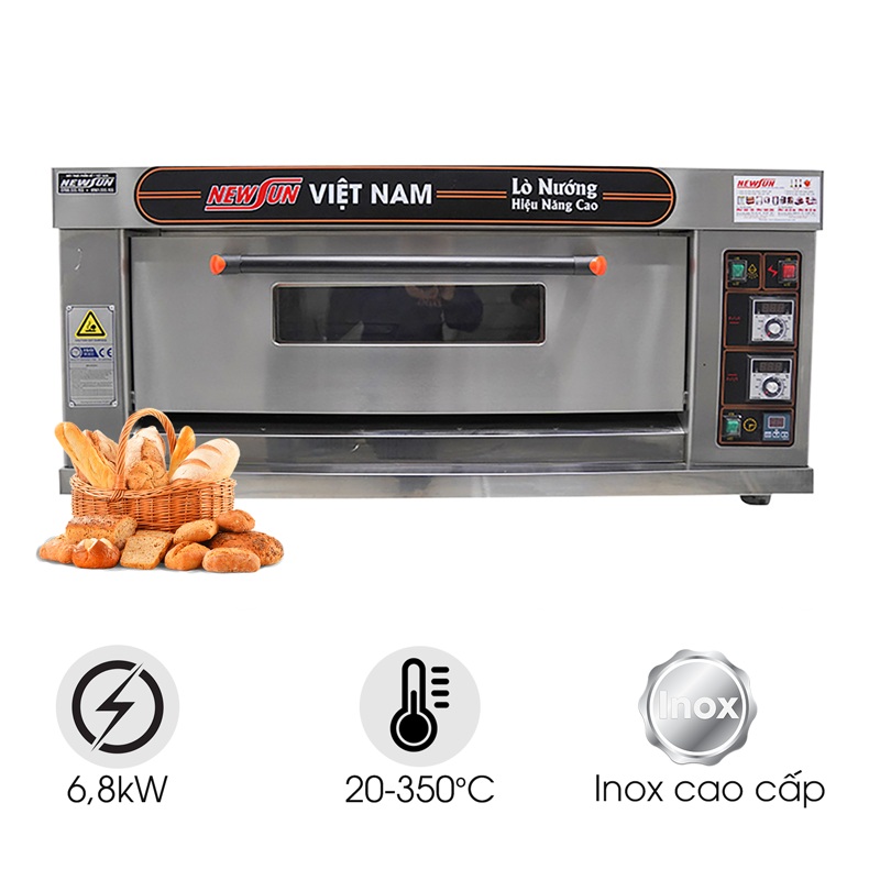Lò nướng bánh NEWSUN 1 tầng 2 khay XYF-1KA-T (Điều khiển cơ)