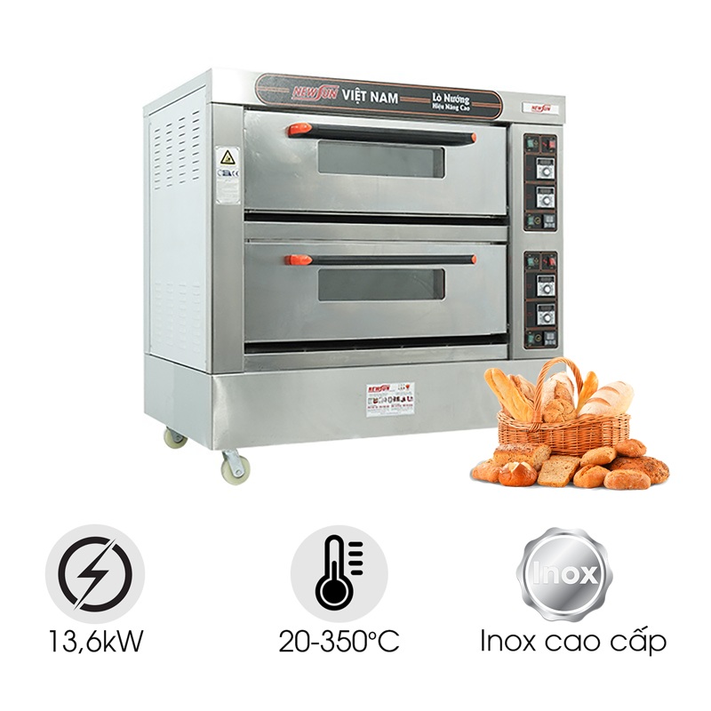 Lò nướng bánh NEWSUN 2 tầng 4 khay XYF-2KA-T (Điều khiển cơ)