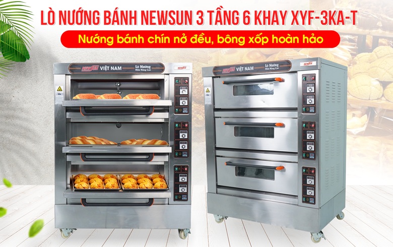 Lò nướng bánh 3 tầng 6 khay XYF-3KA-T NEWSUN (Điều khiển cơ) Lò nướng bánh 3 tầng 6 khay XYF-3KA-T NEWSUN (Điều khiển cơ)