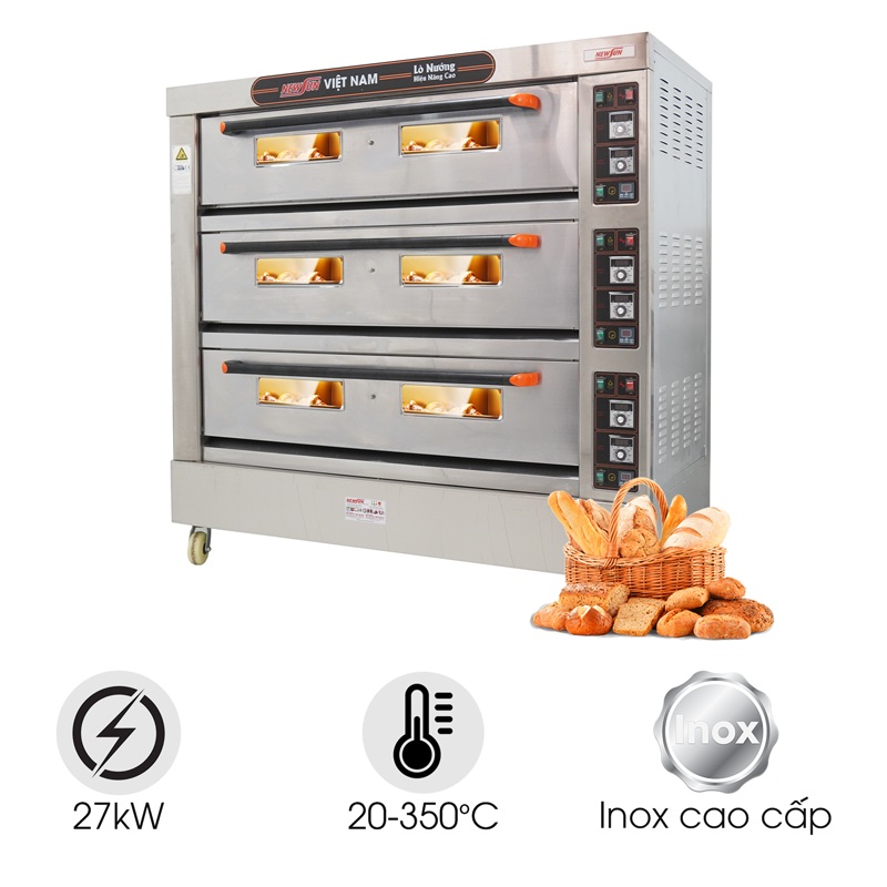 Lò nướng bánh NEWSUN 3 tầng 9 khay XYF-3KAL-T (Điều khiển cơ)