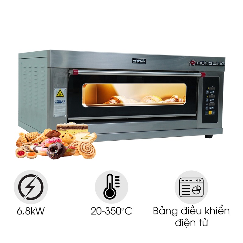 Lò nướng bánh NEWSUN 1 tầng 2 khay XYF-1KA-NM (bảng điện tử)
