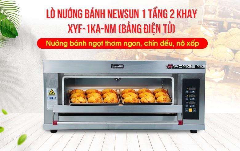 Lò nướng bánh 1 tầng 2 khay XYF-1KA-NM (bảng điều khiển điện tử)