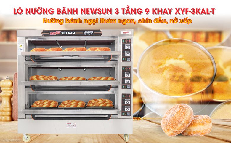 Lò nướng bánh NEWSUN 3 tầng 9 khay XYF-3KAL-T (Điều khiển cơ) Lò nướng bánh NEWSUN 3 tầng 9 khay XYF-3KAL-T (Điều khiển cơ)