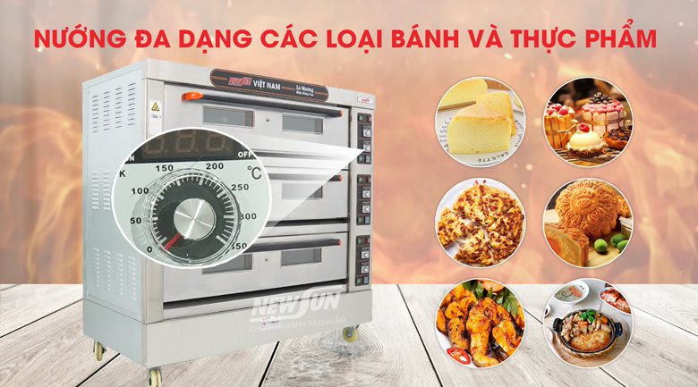 Dải nhiệt 20-350 độ C, nướng đa dạng các loại thực phẩm Dải nhiệt 20-350 độ C, nướng đa dạng các loại thực phẩm