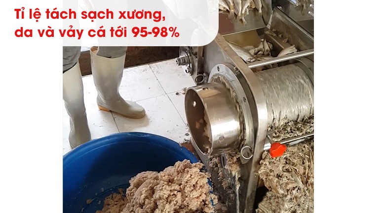 Tách sạch xương, da và vảy cá tới 98%