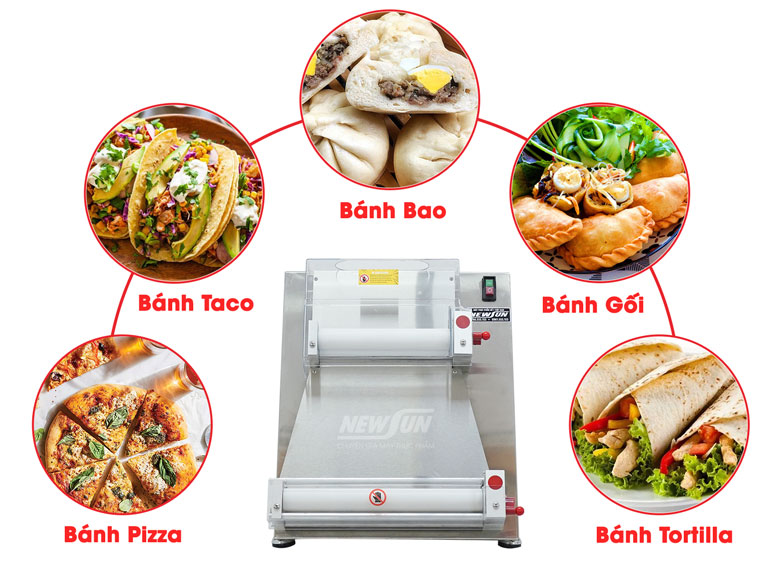 Máy cán đế bánh pizza H-1V