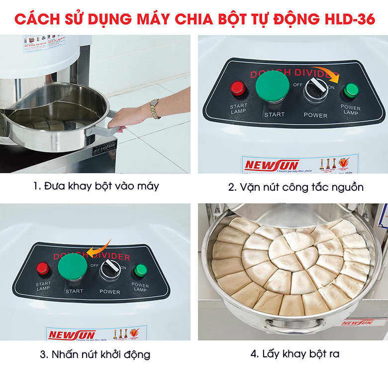 Máy chia bột vận hành tự động Máy chia bột vận hành tự động