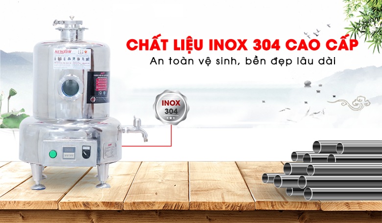 Sử dụng bền bỉ, an toàn với chất liệu inox 304 cao cấp