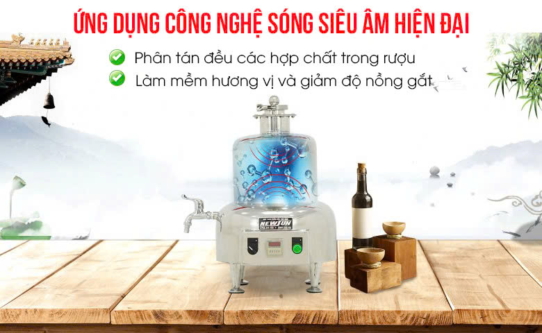 Máy lão hóa rượu 5 lít ứng dụng công nghệ sóng siêu âm hiện đại Máy lão hóa rượu 5 lít ứng dụng công nghệ sóng siêu âm hiện đại