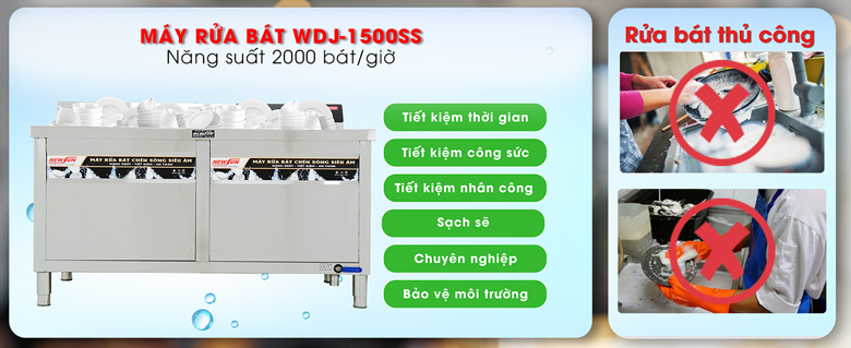 Lợi ích khi sử dụng máy rửa chén sóng siêu âm WDJ-1500SS