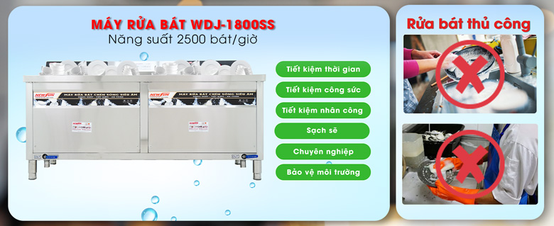 Lợi ích khi sử dụng máy rửa chén sóng siêu âm WDJ-1800SS