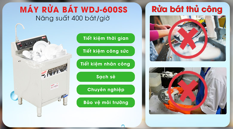 Lợi ích khi sử dụng máy rửa chén sóng siêu âm WDJ-600SS