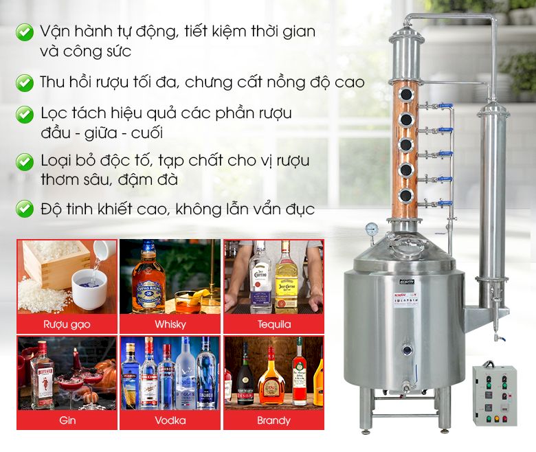 Ưu điểm và lợi ích từ tháp chưng cất rượu đa tầng Ưu điểm và lợi ích từ tháp chưng cất rượu đa tầng