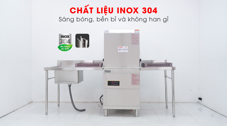 Chất liệu inox 304 cao cấp, bền bỉ Chất liệu inox 304 cao cấp, bền bỉ