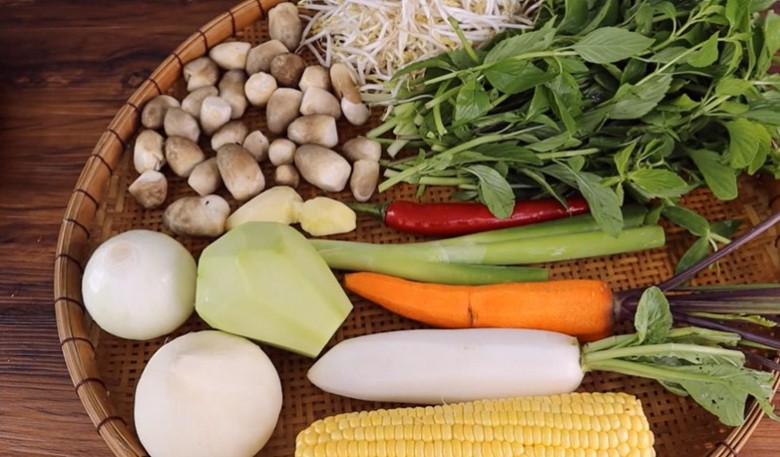 nguyên liệu nấu nước phở chay