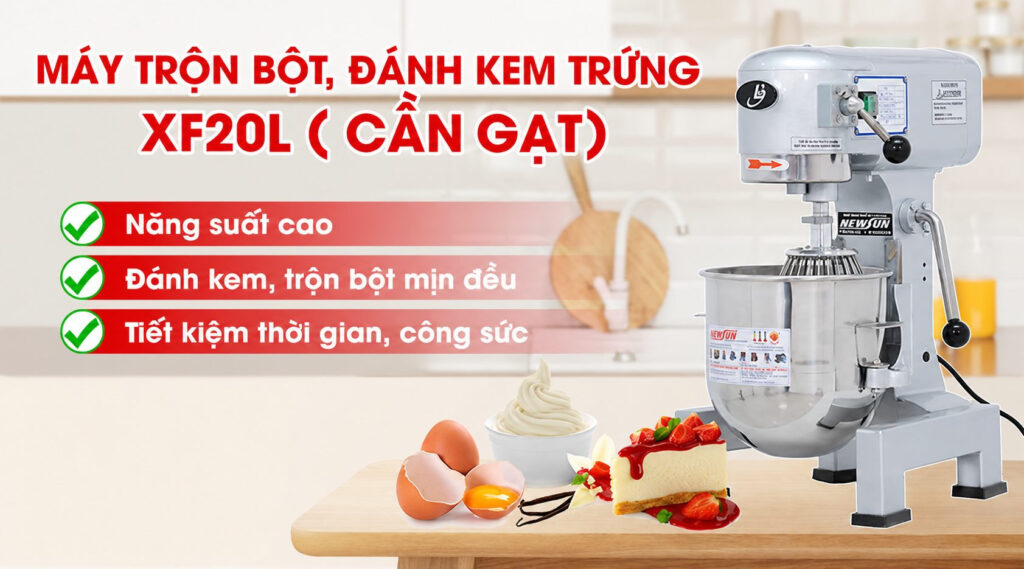 Máy trộn bột, đánh kem trứng XF20L (cần gạt)