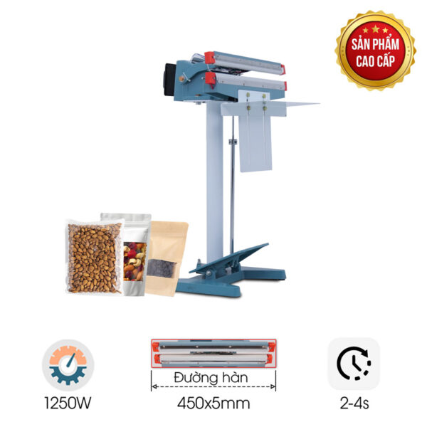 Máy hàn miệng túi dập chân Kunba PFS-450JT