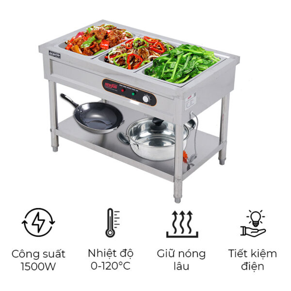 Bàn hâm nóng thức ăn có chân CB