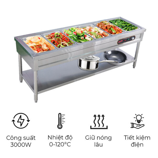 Bàn hâm nóng thức ăn có chân CE