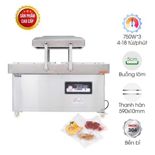 Máy hút chân không cao cấp Kunba DZ600/2SA (2 buồng)