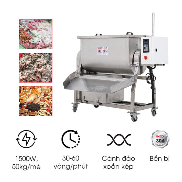 Máy trộn nằm ngang NS120A (chỉnh tốc độ)
