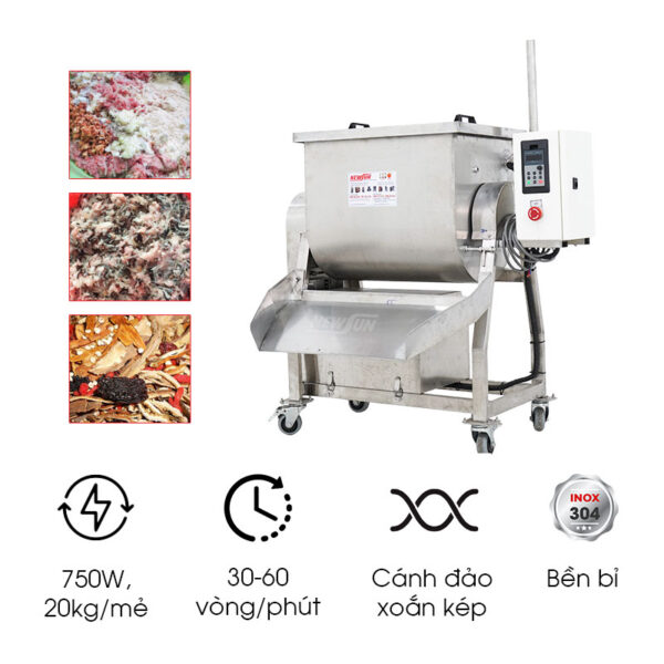Máy trộn nằm ngang NS50A (chỉnh tốc độ)